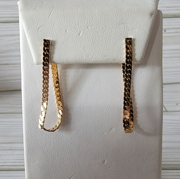 C3 Vintage Sarah Coventry Gold-tone Chain Pierced Earrings - Picture 3 of 3